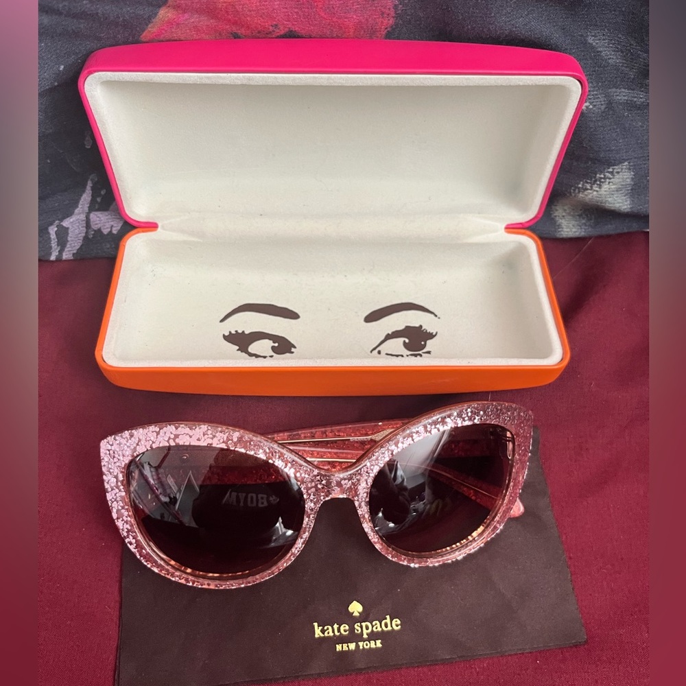 Kate Spade Pink Glitter Sunglasses